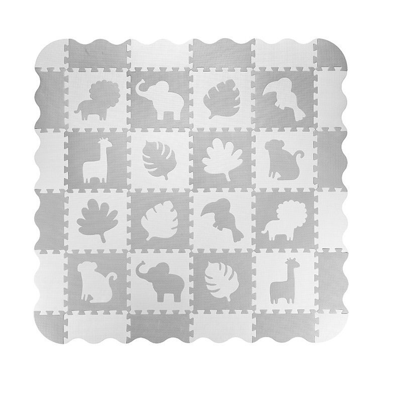 Momi Covoras de joaca Puzzle Zawi 150x150 cm Grey
