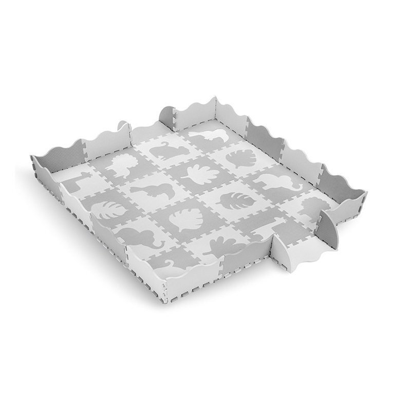Momi Covoras de joaca Puzzle Zawi 150x150 cm Grey