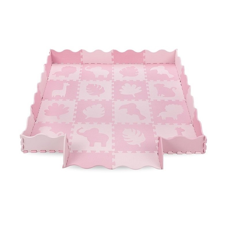 Momi Covoras de joaca Puzzle Zawi 150x150 cm Pink