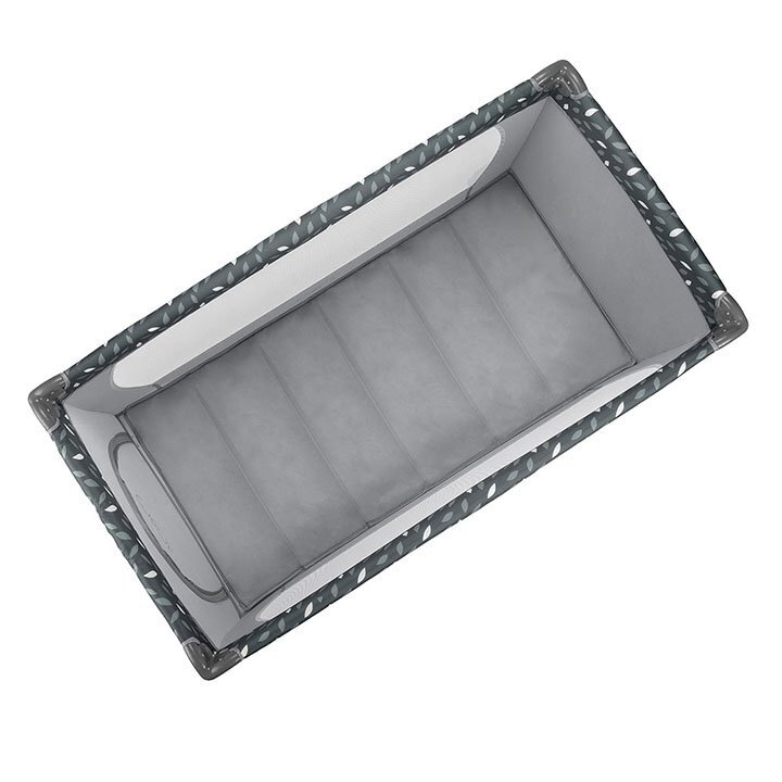 Momi Patut pliabil pentru copii Belove Grey 60x120 cm cu roti usita cu fermoar geanta de transport