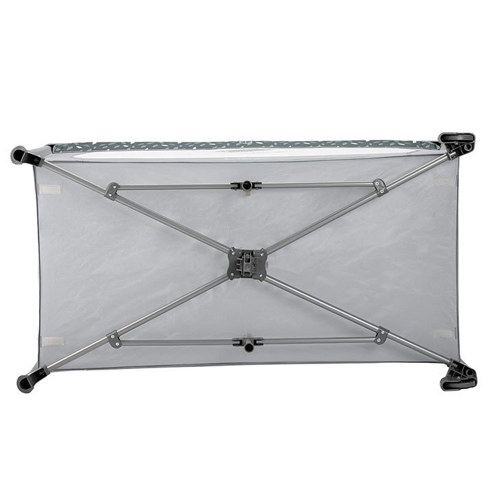 Momi Patut pliabil pentru copii Belove Grey 60x120 cm cu roti usita cu fermoar geanta de transport