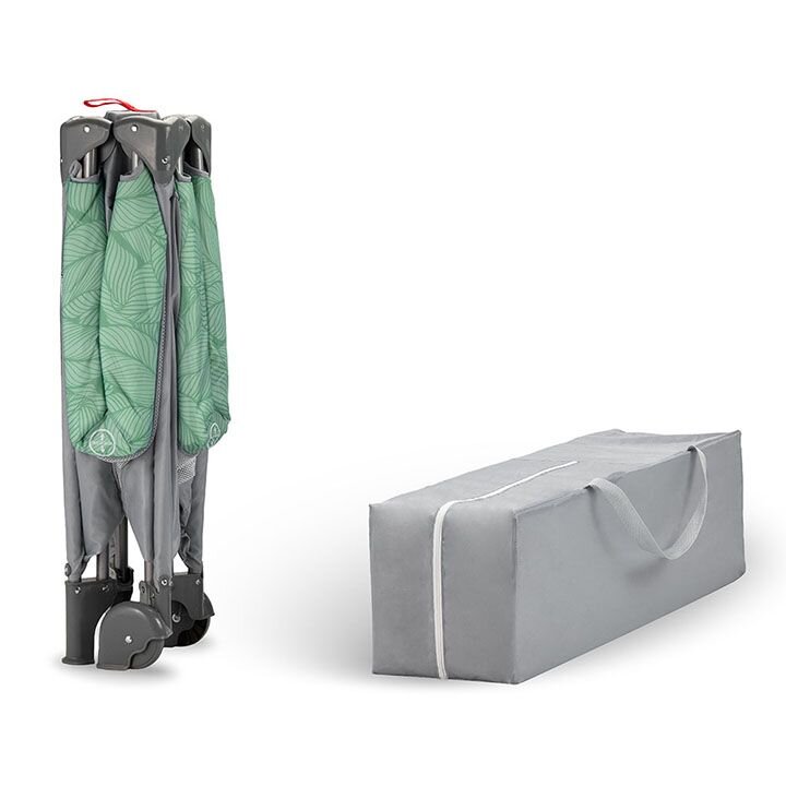 Momi Patut pliabil pentru copii Belove Jade 60x120 cm cu roti usita cu fermoar geanta de transport