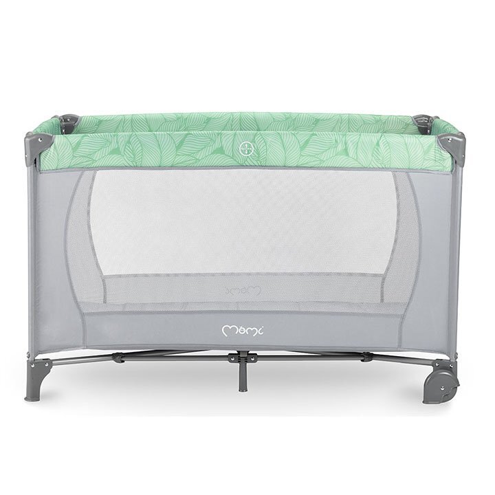 Momi Patut pliabil pentru copii Belove Jade 60x120 cm cu roti usita cu fermoar geanta de transport