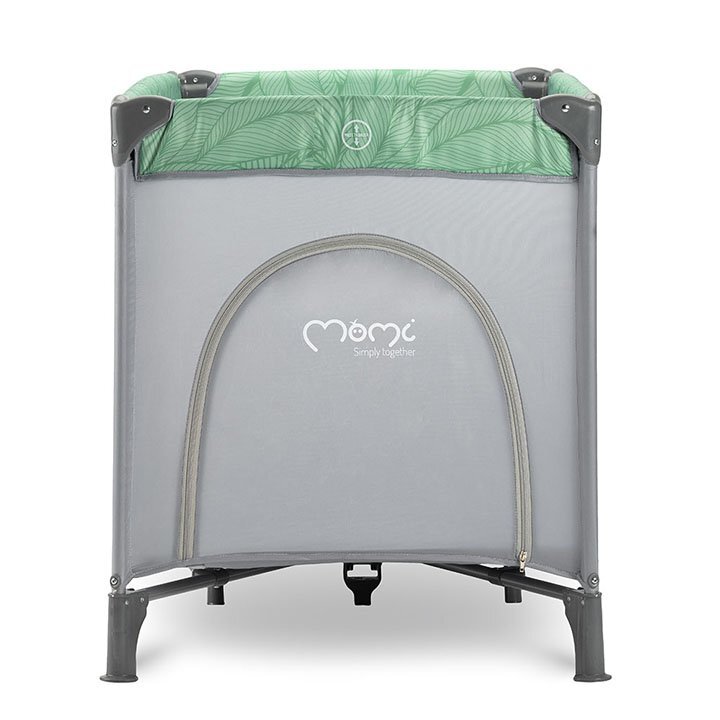 Momi Patut pliabil pentru copii Belove Jade 60x120 cm cu roti usita cu fermoar geanta de transport