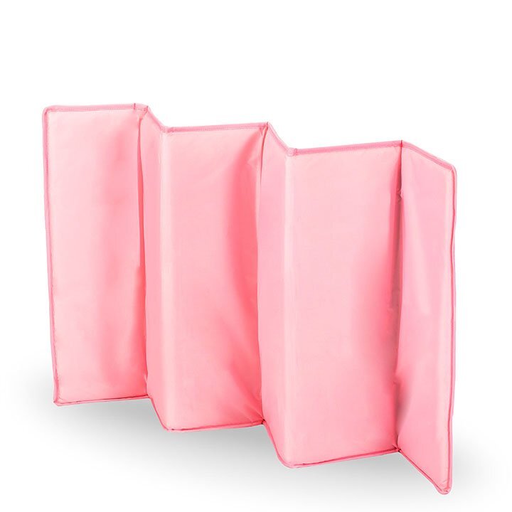 Momi Patut pliabil pentru copii Belove Pink 60x120 cm cu roti usita cu fermoar geanta de transport