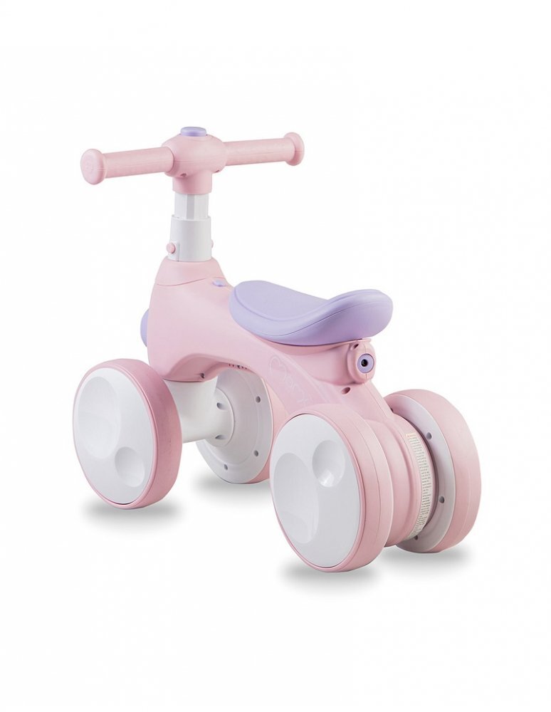 Momi Ride-On pentru copii fara pedale Tobis Pink cu lumini sunet si difuzor de balonase ghidon reglabil pe inaltime in 3 puncte potrivit pentru copii de la 24 de luni sarcina maxima 20 kg