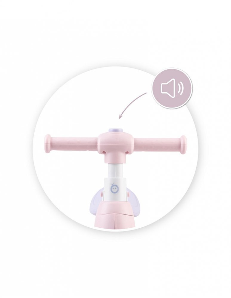 Momi Ride-On pentru copii fara pedale Tobis Pink cu lumini sunet si difuzor de balonase ghidon reglabil pe inaltime in 3 puncte potrivit pentru copii de la 24 de luni sarcina maxima 20 kg