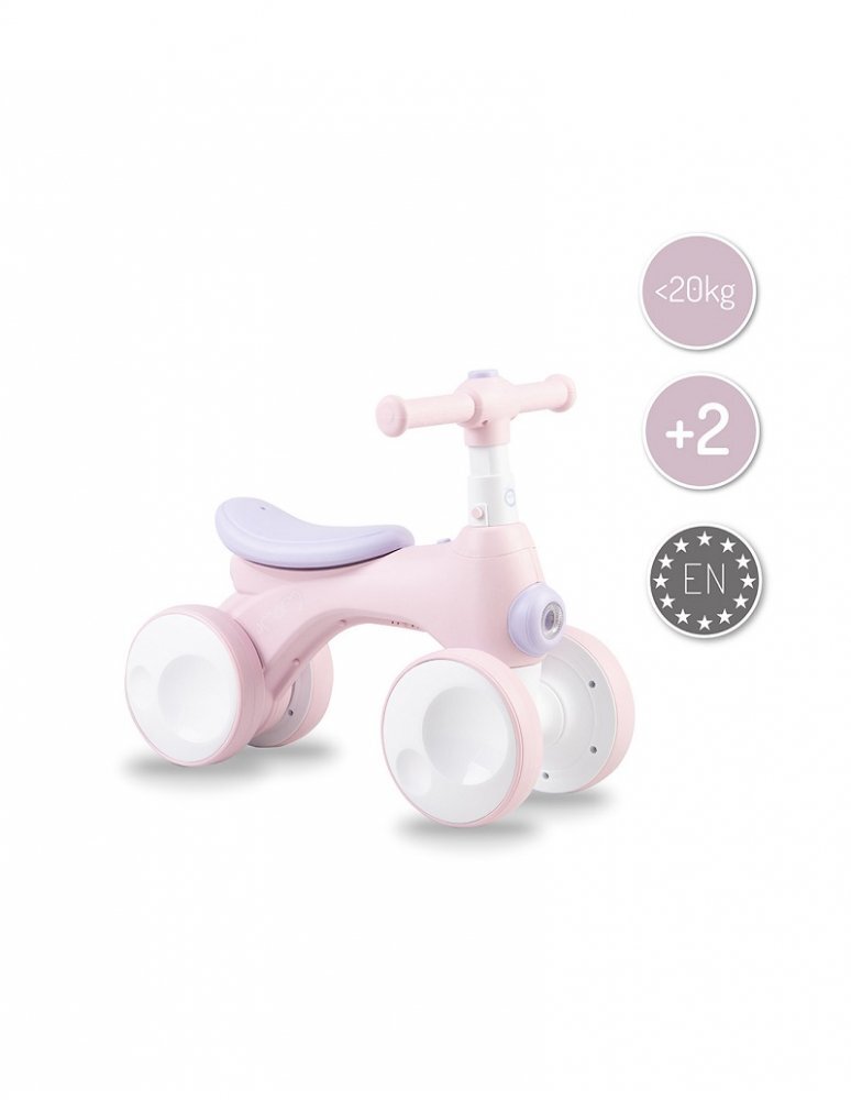 Momi Ride-On pentru copii fara pedale Tobis Pink cu lumini sunet si difuzor de balonase ghidon reglabil pe inaltime in 3 puncte potrivit pentru copii de la 24 de luni sarcina maxima 20 kg