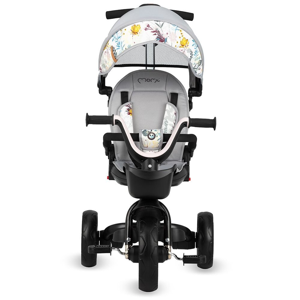Momi Tricicleta pentru copii Invidia Love 5 in 1 pliabila suport picioare control al directiei scaun reversibil rotire 360 grade spatar reglabil sistem roata libera si roti cauciuc EVA