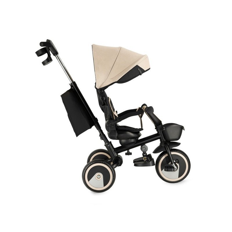 Momi Tricicleta pentru copii ivi Beige multifunctionala 3 in 1 cu scaun reversibil maner telescopic accesorii incluse