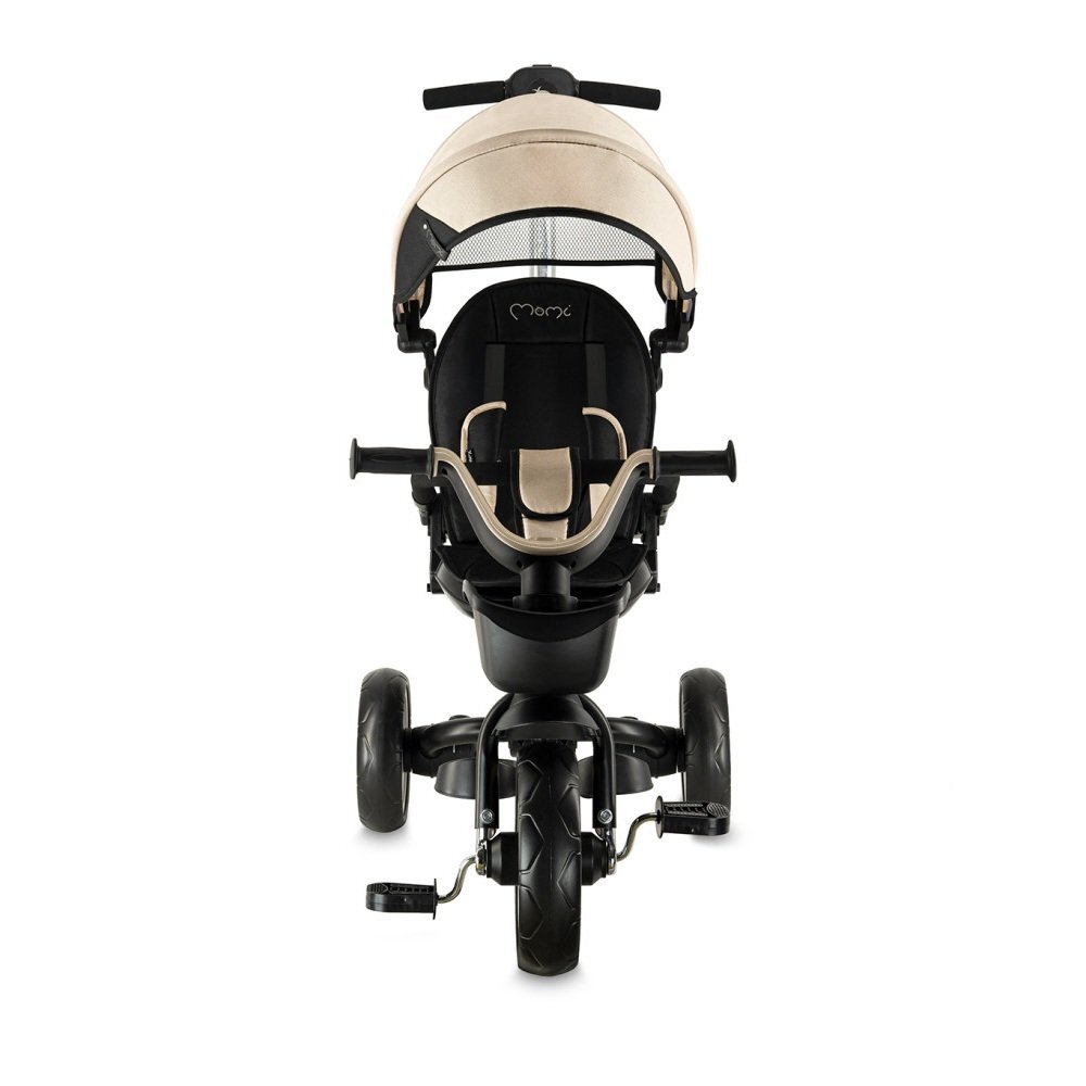 Momi Tricicleta pentru copii ivi Beige multifunctionala 3 in 1 cu scaun reversibil maner telescopic accesorii incluse