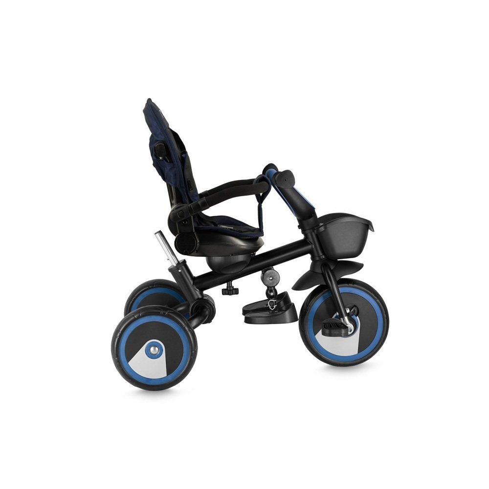 Momi Tricicleta pentru copii ivi Navy Blue multifunctionala 3 in 1 cu scaun reversibil maner telescopic accesorii incluse