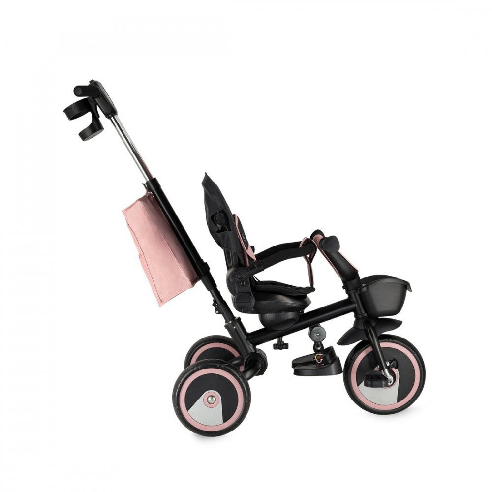 Momi Tricicleta pentru copii ivi Pink multifunctionala 3 in 1 cu scaun reversibil maner telescopic accesorii incluse