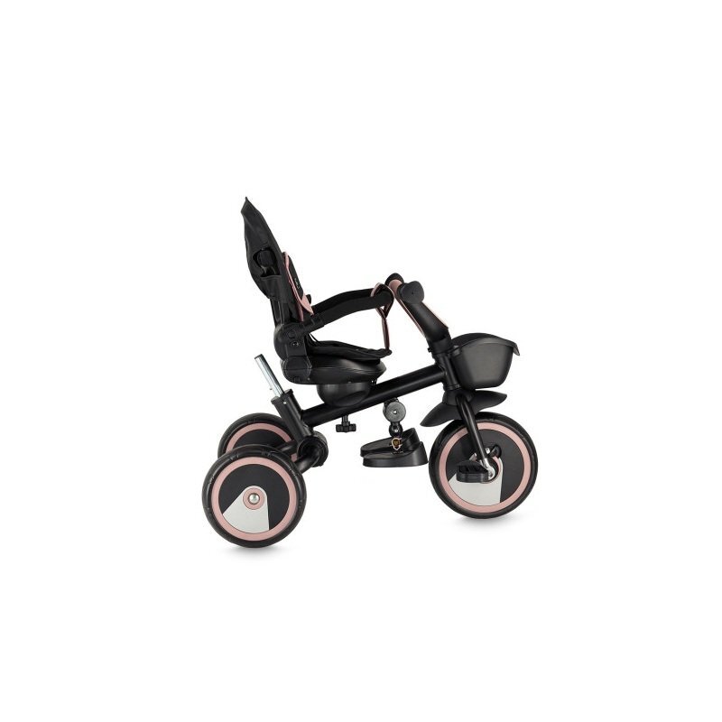 Momi Tricicleta pentru copii ivi Pink multifunctionala 3 in 1 cu scaun reversibil maner telescopic accesorii incluse
