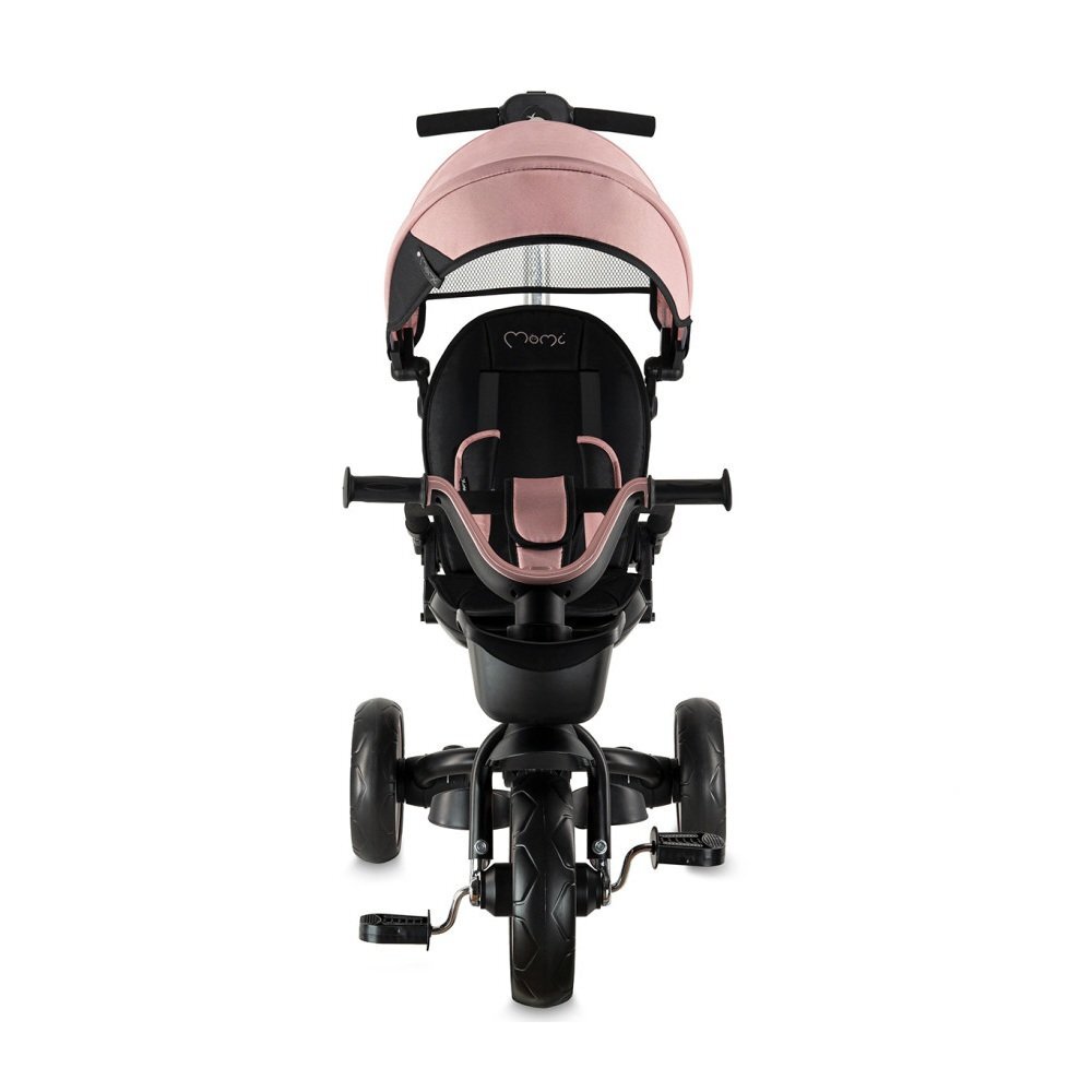 Momi Tricicleta pentru copii ivi Pink multifunctionala 3 in 1 cu scaun reversibil maner telescopic accesorii incluse
