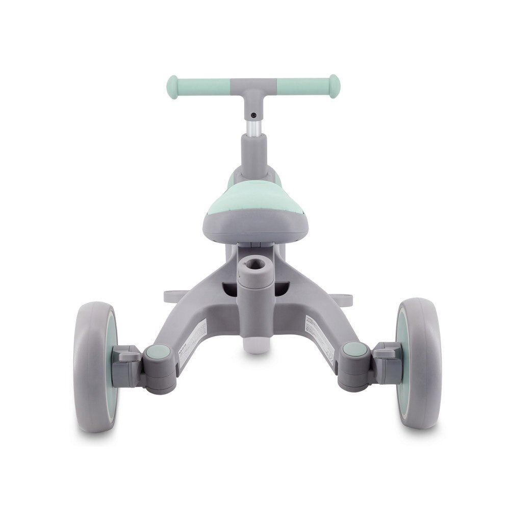 Momi Tricicleta pentru copii Solivia Green 4 in 1 transformabila maner telescopic roti pivotante scaun reglabil greutate suportata 25 kg