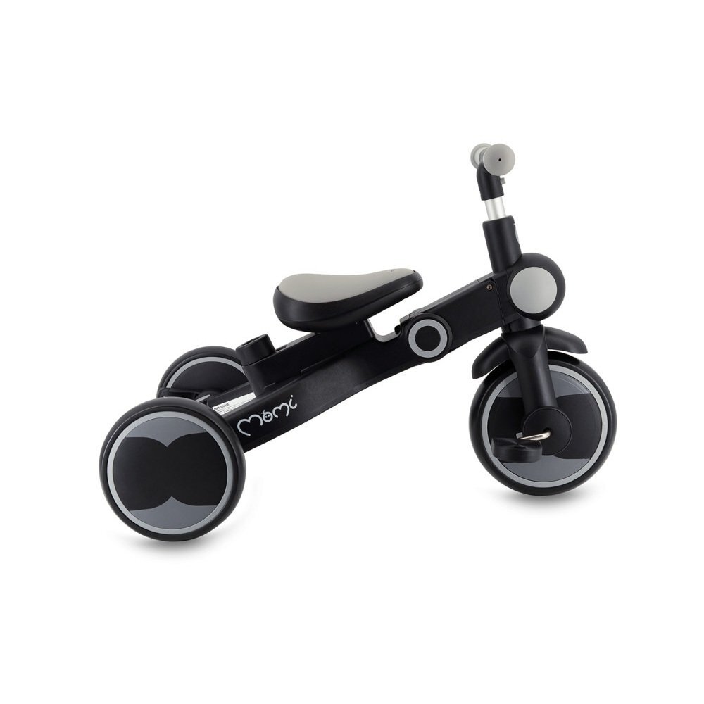 Momi Tricicleta pentru copii Solivia Grey 4 in 1 transformabila maner telescopic roti pivotante scaun reglabil greutate suportata 25 kg