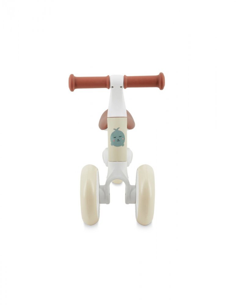 Momi Tricicleta pliabila fara pedale Dex beige cadru pliabil scaun reglabil in 2 pozitii roti din cauciuc Eva greutate maxim admisa 20 kg recomandata copiilor de la 1 an