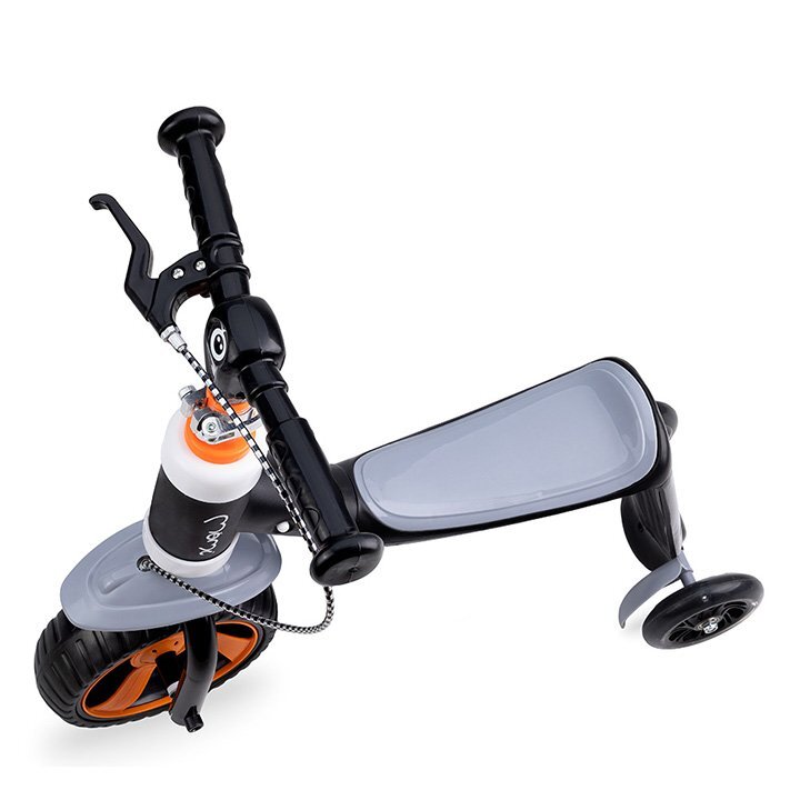 Momi Trotineta transformabila 2 in 1 Elios Black lumini LED ghidon reglabil platforma antiderapanta greutate suportata 25 kg