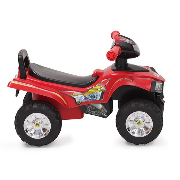 MONI ATV pentru copii fara pedale RideGo Rosu cu spatiu depozitare jucarii muzica de la 1 an pana la 20 kg