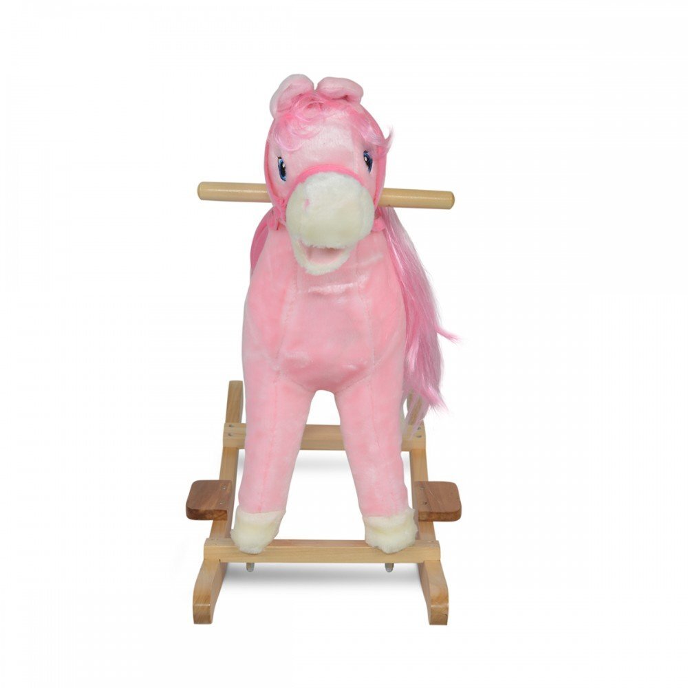 MONI Balansoar calut din plus pentru copii Pink Horse