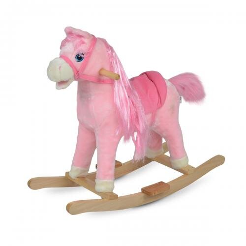 MONI Balansoar calut din plus pentru copii Pink Horse