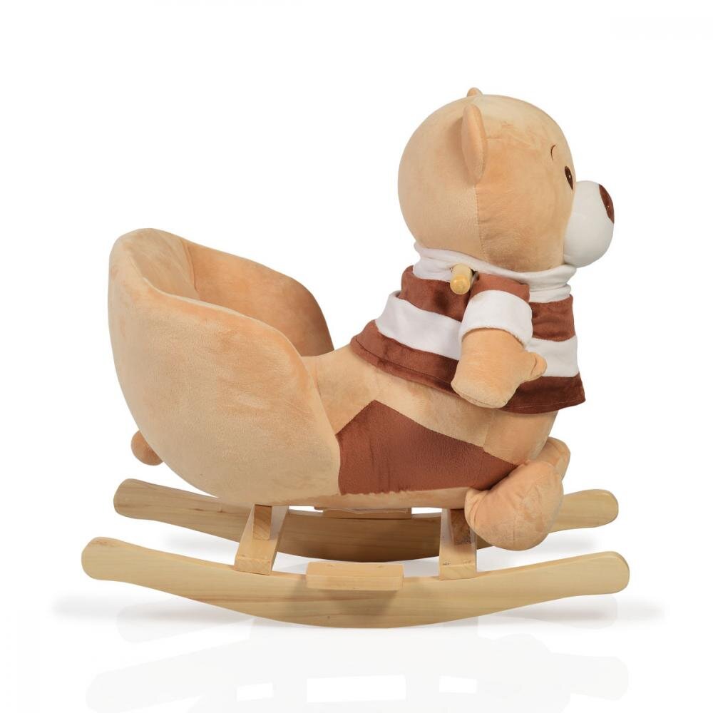MONI Balansoar pentru copii Bear Khaki cu sunete