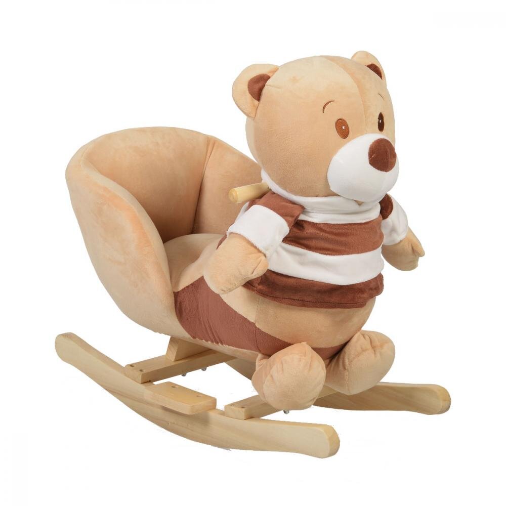 MONI Balansoar pentru copii Bear Khaki cu sunete