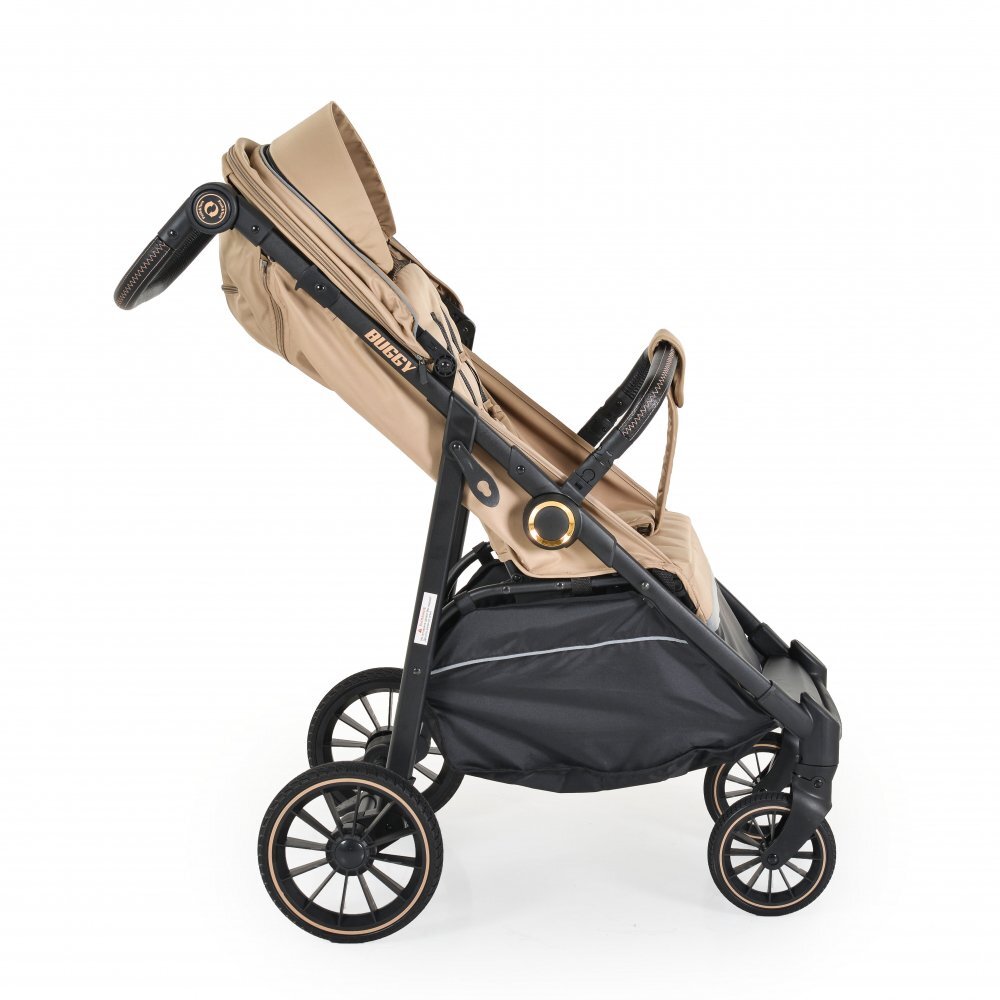 MONI Carucior 0-22 kg cu cadru din aluminiu si spatar reglabil Buggy Bej