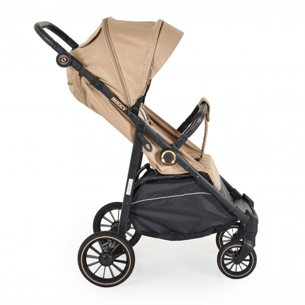 MONI Carucior 0-22 kg cu cadru din aluminiu si spatar reglabil Buggy Bej