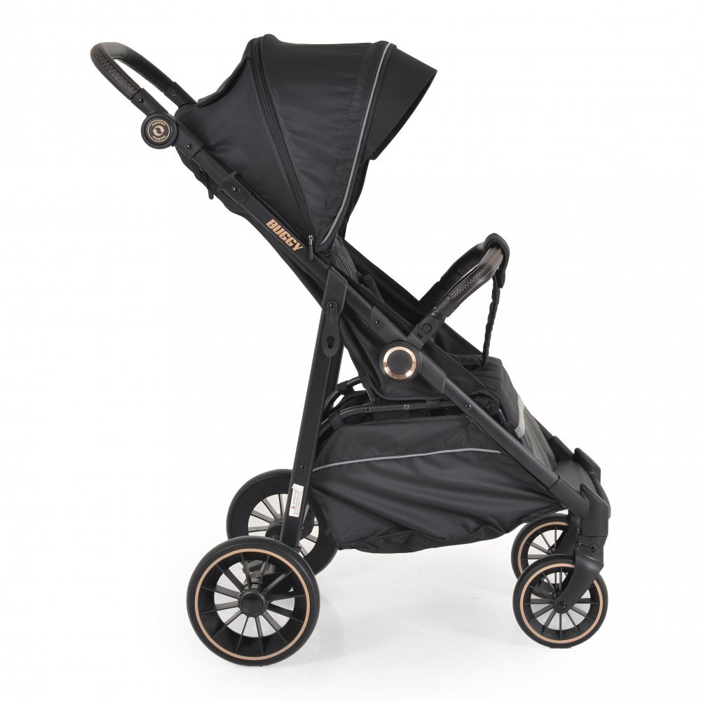 MONI Carucior 0-22 kg cu cadru din aluminiu si spatar reglabil Buggy Black