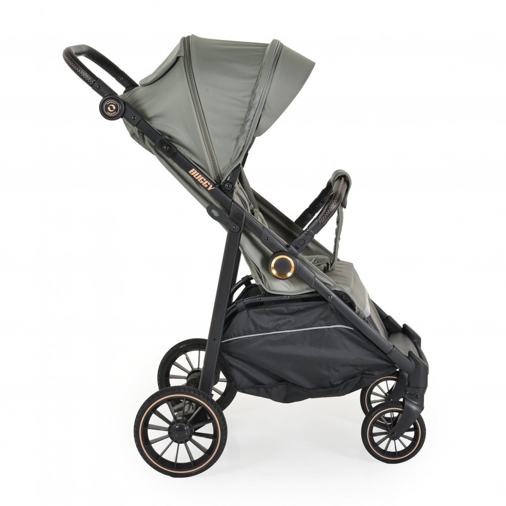 MONI Carucior 0-22 kg cu cadru din aluminiu si spatar reglabil Buggy Green