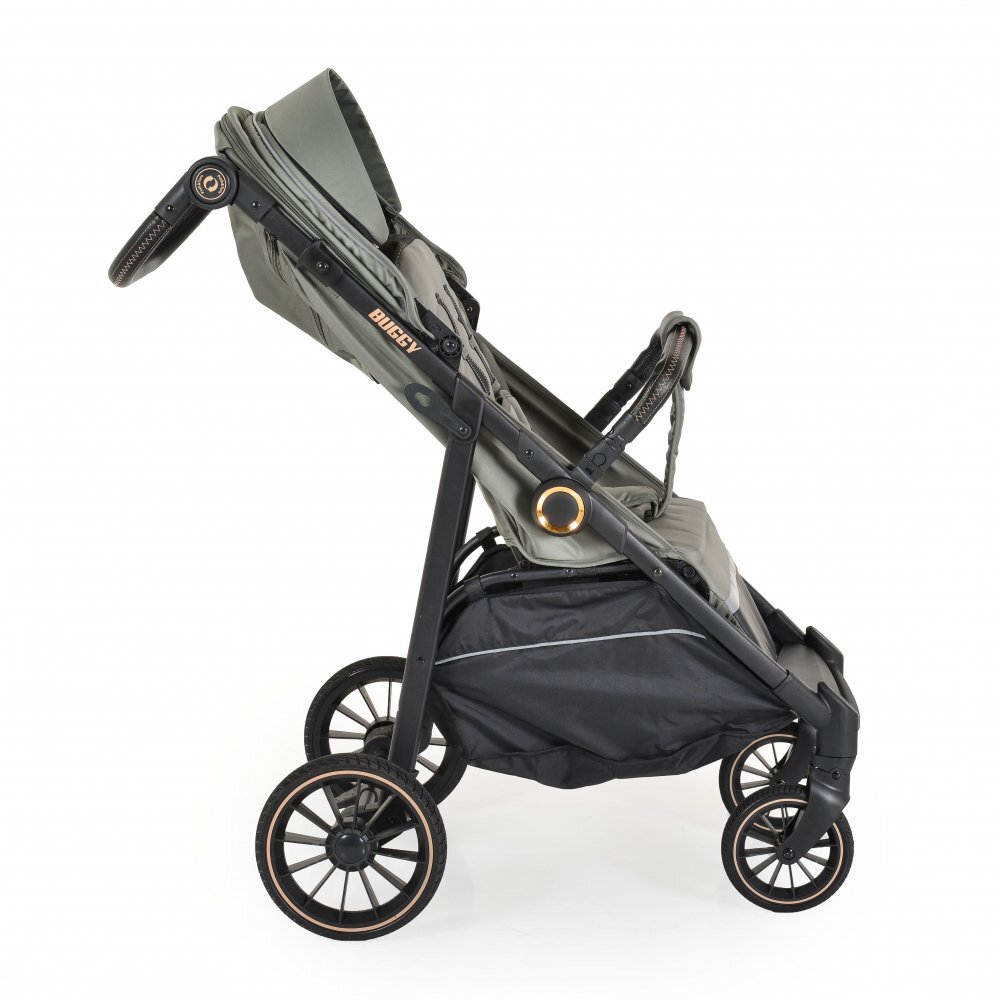 MONI Carucior 0-22 kg cu cadru din aluminiu si spatar reglabil Buggy Green