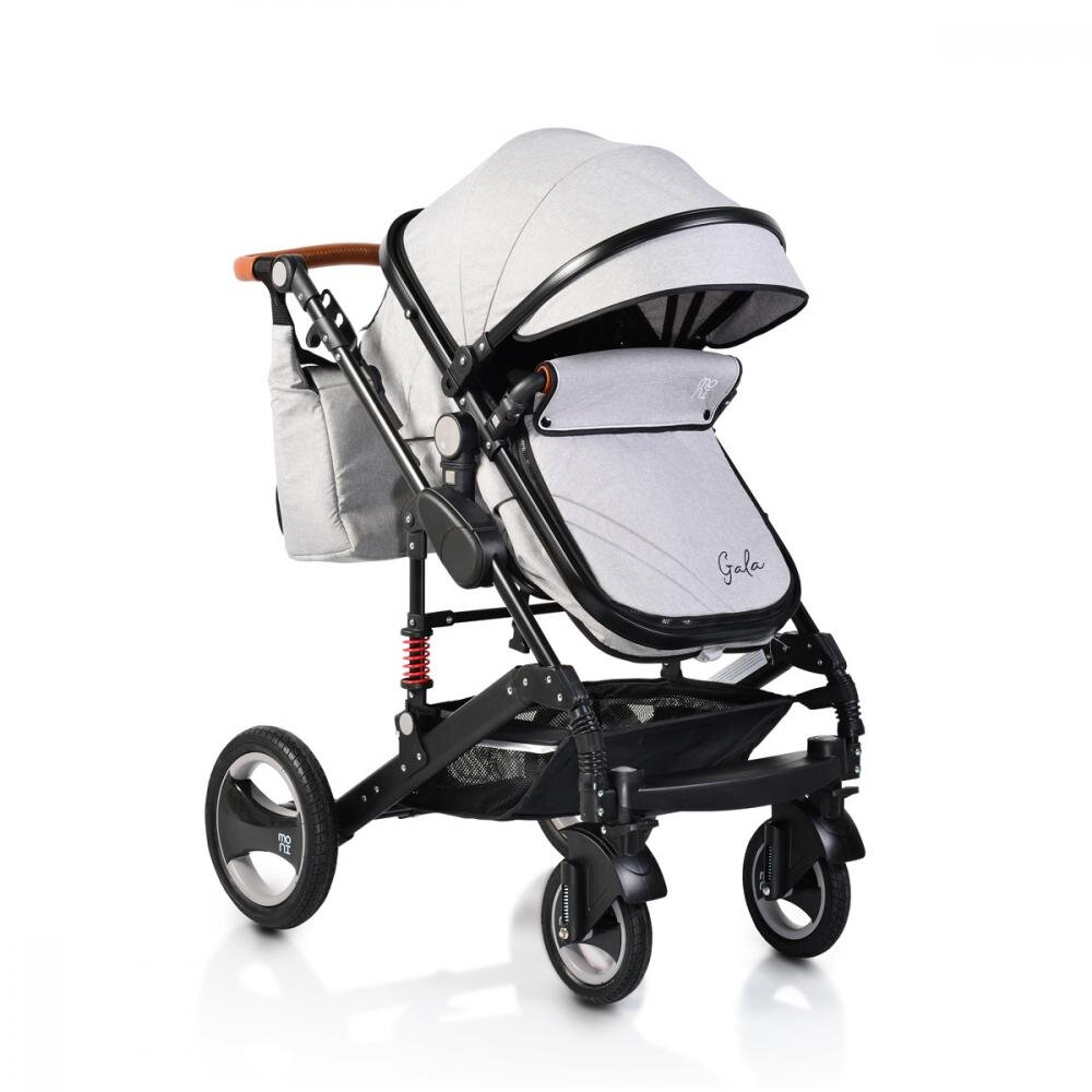MONI Carucior 2 in 1 cu suspensii Gala Leather Grey