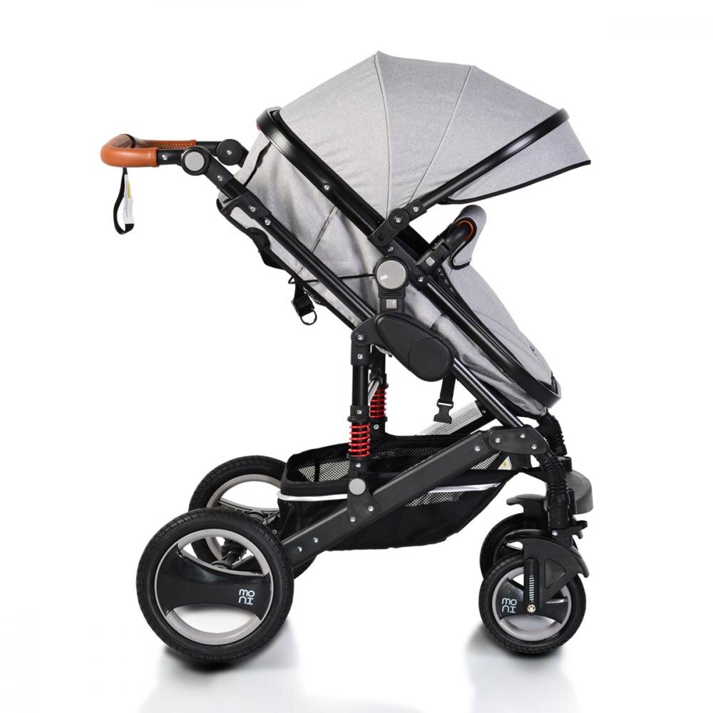 MONI Carucior 2 in 1 cu suspensii Gala Leather Grey