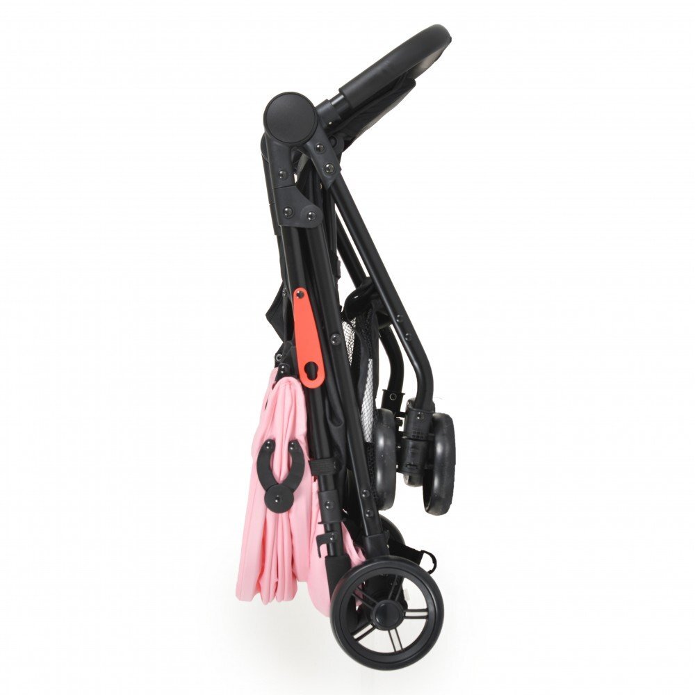 MONI Carucior sport pentru copii Capri Pink Spatar reglabil cu pozitie de somn Suport pentru picioare reglabil Centura de siguranta Roti spate cu frana Copertina reglabila Recomandat de la 6luni