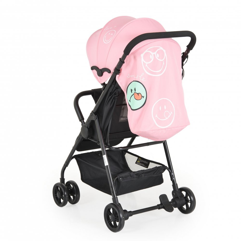 MONI Carucior sport pentru copii Capri Pink Spatar reglabil cu pozitie de somn Suport pentru picioare reglabil Centura de siguranta Roti spate cu frana Copertina reglabila Recomandat de la 6luni