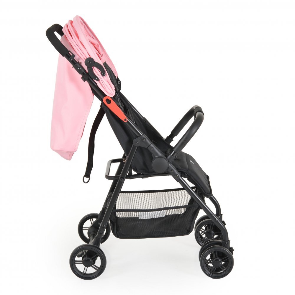 MONI Carucior sport pentru copii Capri Pink Spatar reglabil cu pozitie de somn Suport pentru picioare reglabil Centura de siguranta Roti spate cu frana Copertina reglabila Recomandat de la 6luni
