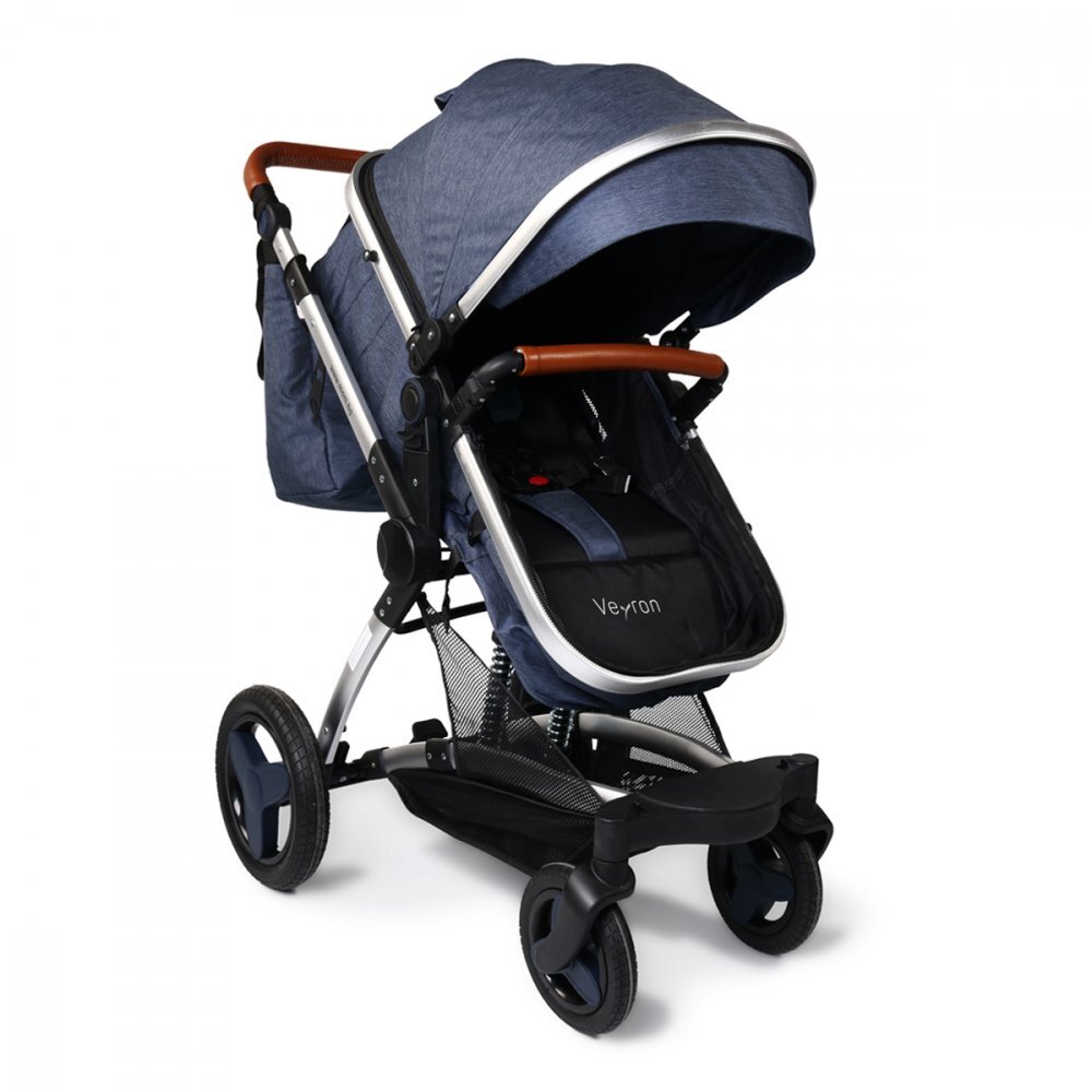 MONI Carucior transformabil 2 in 1 Veyron Jeanssezut reversibilmaner parental reglabil pe inaltimespatar reglabilaccesorii incluse