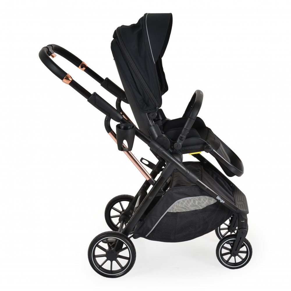 MONI Carucior transformabil 2in1 Bingo Anthracite cu sezut reversibilpana la 4 ani sau 22kgspatar reglabilcapotina XXL cu 4 sectiunipliere compacta cu unitatea scaunuluiroti rezistentehusa picioare si geanta incluse