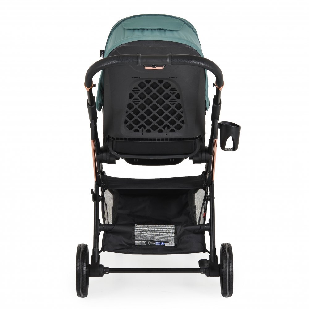 MONI Carucior transformabil 2in1 Bingo Marine Green cu sezut reversibilpana la 4 ani sau 22kgspatar reglabilcapotina XXL cu 4 sectiunipliere compacta cu unitatea scaunului roti rezistentehusa picioare si geanta
