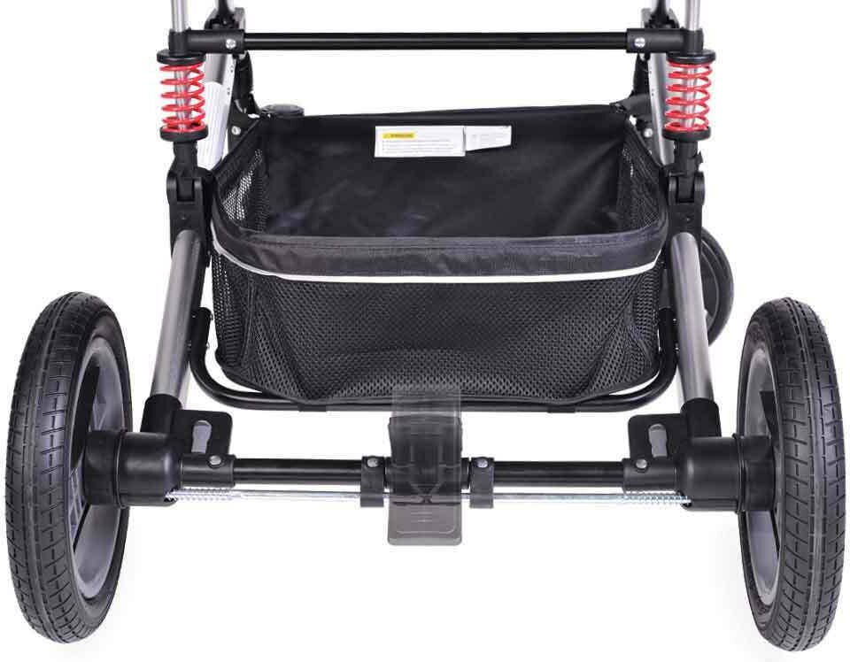 MONI Carucior transformabil 2in1 Gala Premium Panther cu sistem dublu de suspensiicadru din aluminiumaner reglabil pe inaltimecopertina XXLsezut reversibilhusa picioare si geanta mamici inclusa