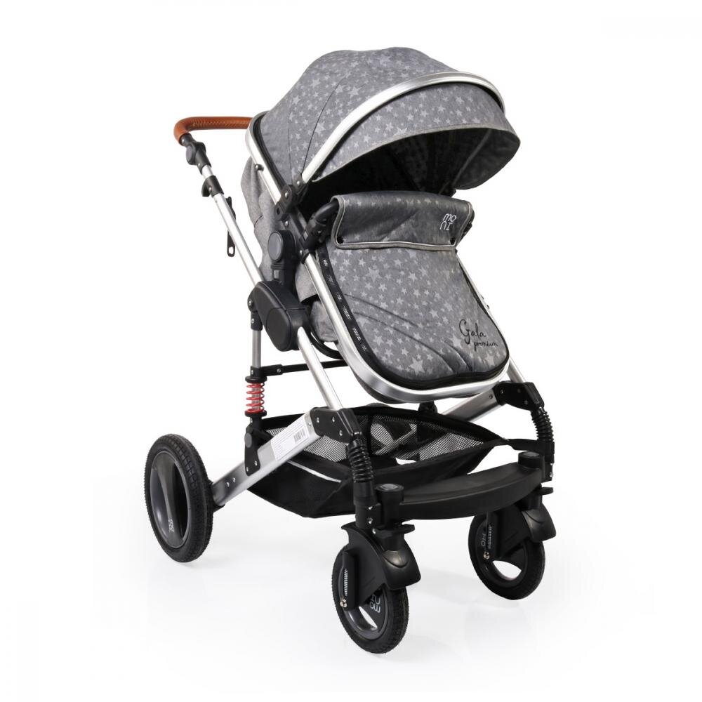 MONI Carucior transformabil 2in1 Gala Premium Stars cu sistem dublu de suspensiicadru din aluminiumaner reglabil pe inaltimecopertina XXLsezut reversibilhusa picioare si geanta mamici inclusa
