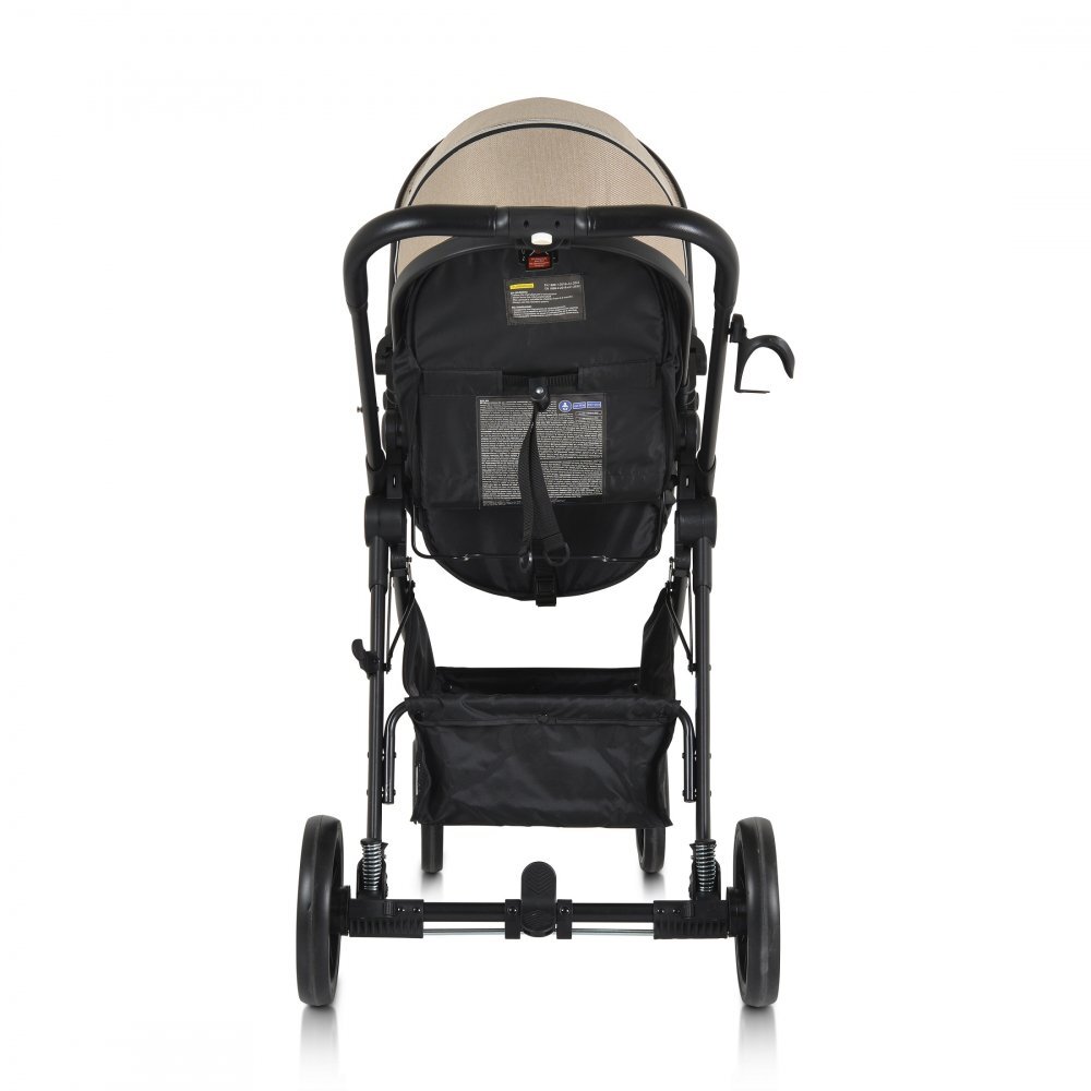 MONI Carucior transformabil 2in1 Rio Khaki pana la 22 kgcadru din aluminiuspatar reglabilscaun reversibilroti din spuma EVA pivotante cu amortizor si rulmentbaldachinhusa picioaregeantaplasa insectesuport pahar