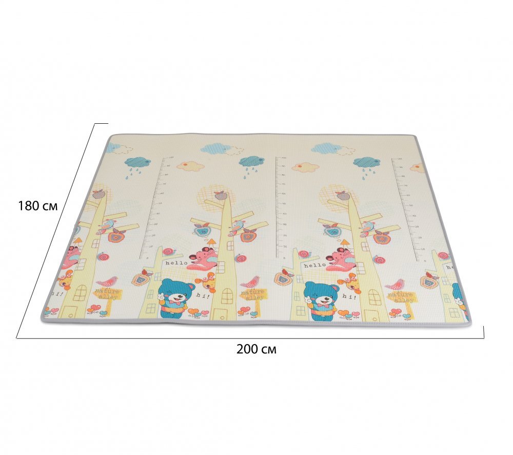 MONI Covor din spuma XPE pentru camera copii XXL 180x200cm Forest rulabil usor de transportat antiderapant