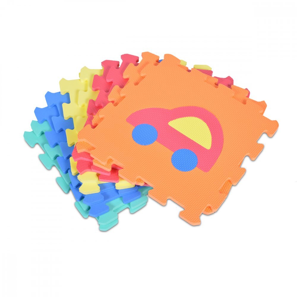 MONI Covoras puzzle cu 10 piese din spuma Vehicle