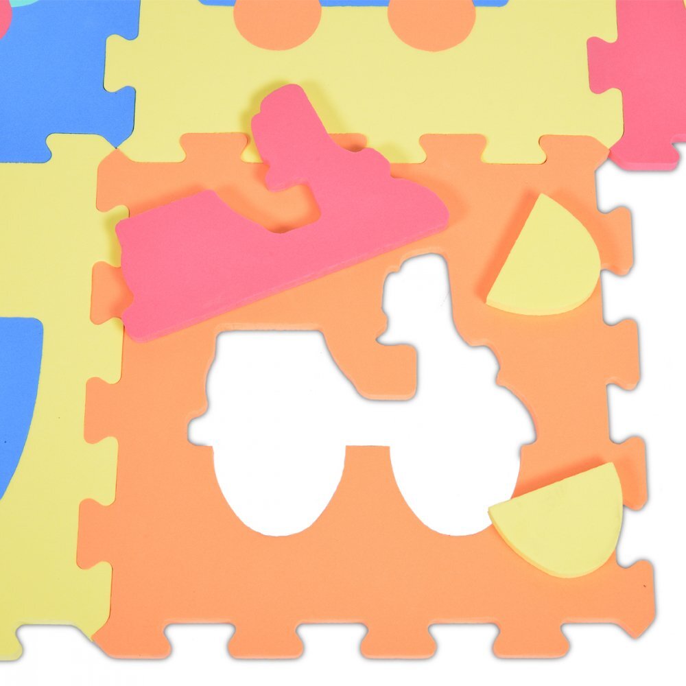 MONI Covoras puzzle cu 10 piese din spuma Vehicle