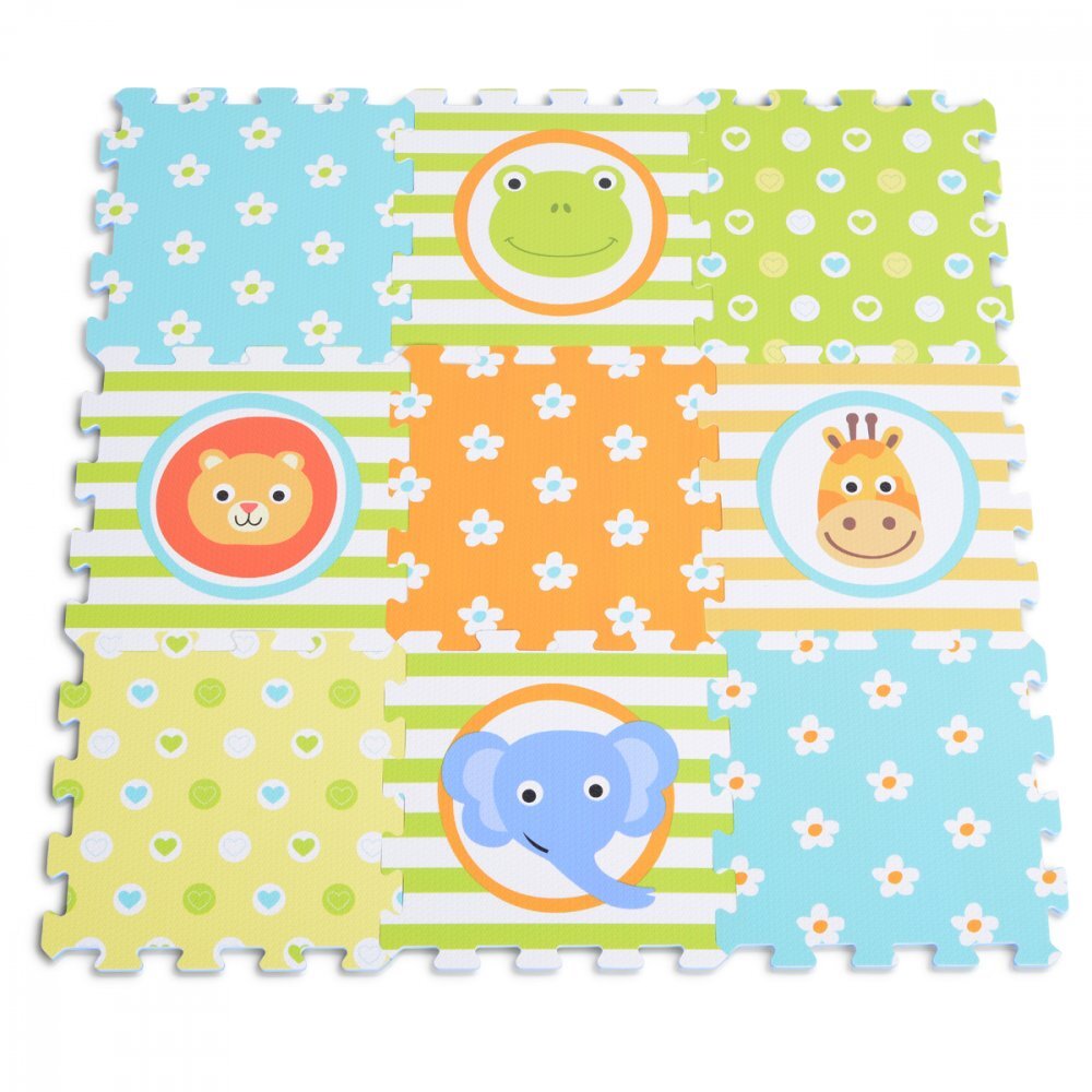 MONI Covoras puzzle cu 9 piese din spuma Animals