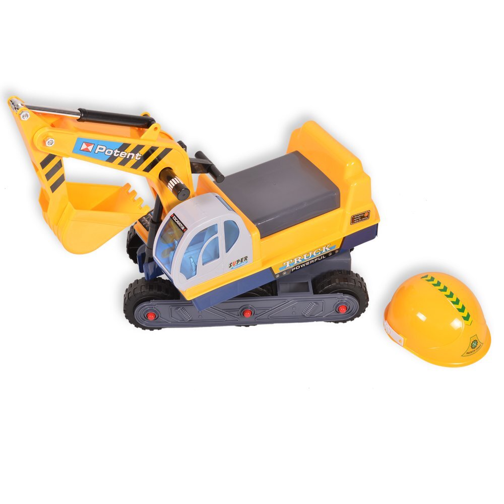 MONI Excavator copii fara pedale Powerful cu sezut rotativ volan cu claxon si cupa mobila