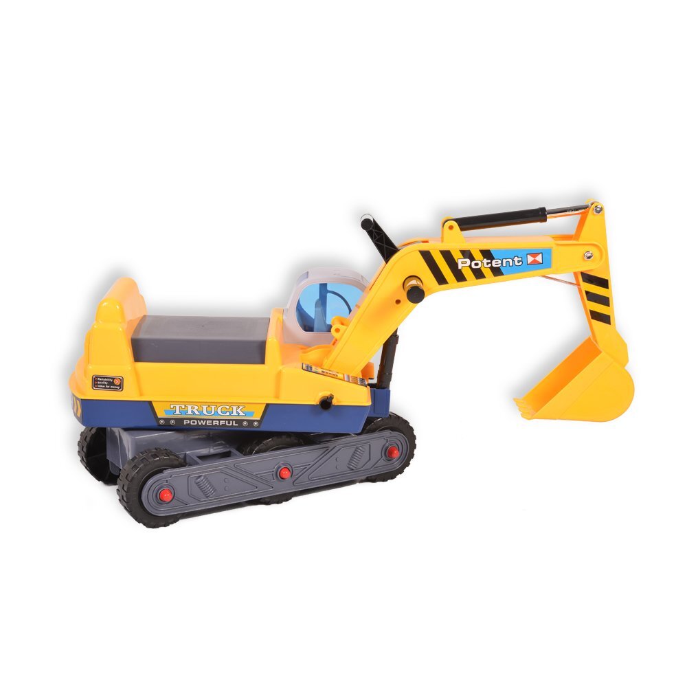 MONI Excavator copii fara pedale Powerful cu sezut rotativ volan cu claxon si cupa mobila
